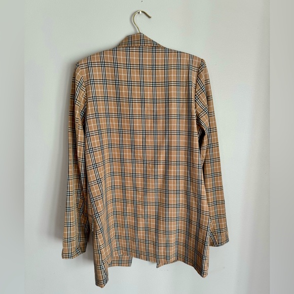 Black and Tan Plaid Blazer - Picture 7 of 7